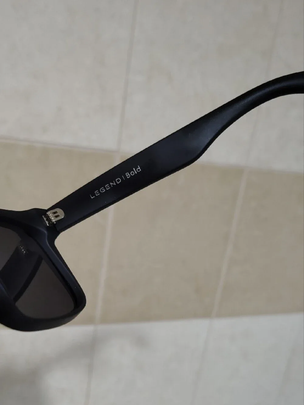 Men's Black Shield Sunglasses with Logo Accent